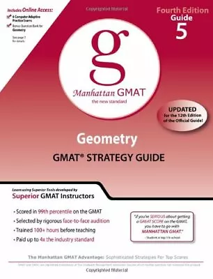 Geometry GMAT Preparation Guide (Manhattan GMAT Preparation Guide: Geometry) (M • £12.32
