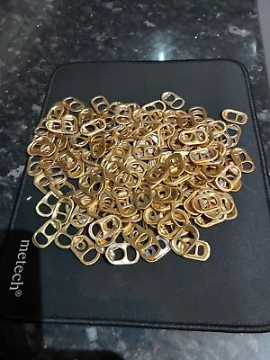 200 GOLD Can Ring Pulls - Ideal For Arts And Crafts  Hobby Can Tops Tin Lids • £3.75