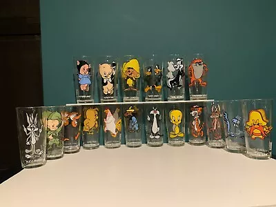 Looney Tunes Pepsi Warner Bros Glasses 1973 Complete Set Brockway White Letter • $339