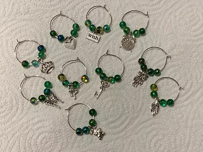 £5.50 • Buy 10 X Wine Glass Charms  Each Has Different Charm, Hen Party, Prosecco,