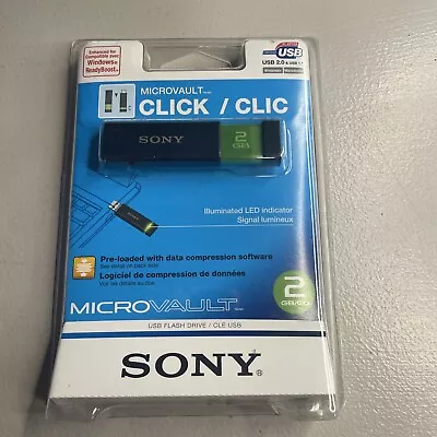 Sony 2 GB USB 2.0 Flash Drive Microvault Windows / MAC NEW • $16.99