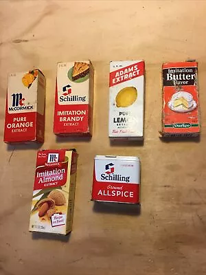Vintage Various Spices And Brands Most Are Empty. Butter Is 1/2 Fullallspice Fl • $8.99