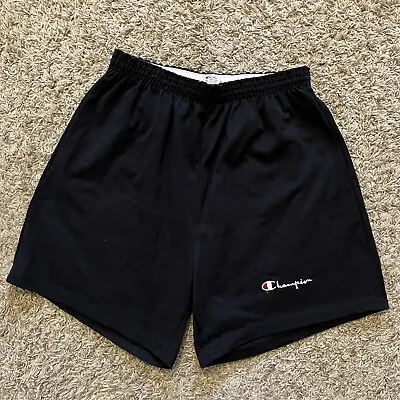$30 • Buy Vintage 80s Champion Embroidered Gym PE Over The Knee Sweat Shorts 6” XL