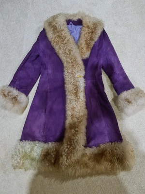 £245 • Buy Vintage Purple Afghan Coat 10