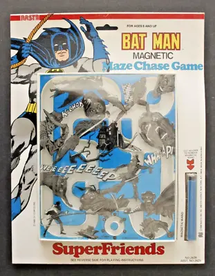 Super Friends Batman Magnetic Maze Chase Game  Vintage 1980 • $29.95