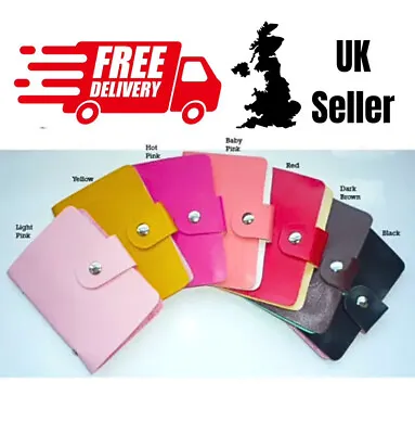 £2.49 • Buy 24 Cards Pocket PU Leather Credit ID Business Card Holder Case Wallet Purse