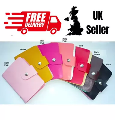 £2.49 • Buy 24 Cards Pocket PU Leather Credit ID Business Card Holder Case Wallet Purse