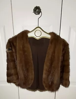 Vintage Brown Mink Cape/Capelet/Sthole Coat Label-Abraham & Straus Fine Furs • $40