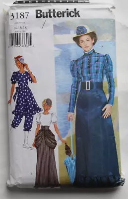 Butterick 3187 Steampunk / Historical Dress Swimming Outfit Pantaloons 14-18 • $12.99