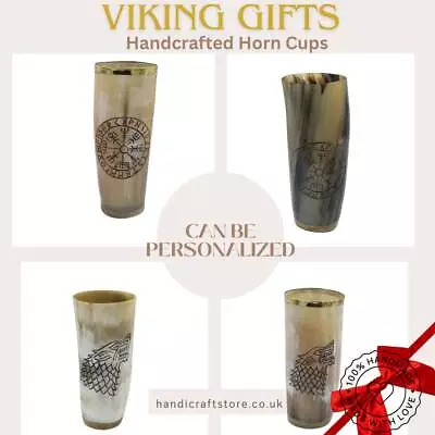 Handcrafted Viking Horn Cups: Unique Wedding Gifts Unique Personalized Barware • $31.57