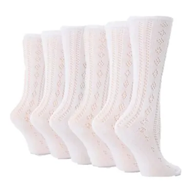 £7.75 • Buy 6 Pairs Girls Pelerine Knee High White School Socks Uk  Various Sizes