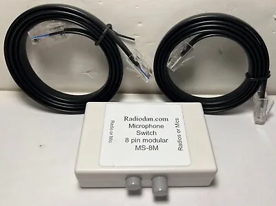 Motorola MICROPHONE Switch TWO Radios Or 2 Mic 8 Pin Flat CDM GM300 Maxtrac Etc • $32.95