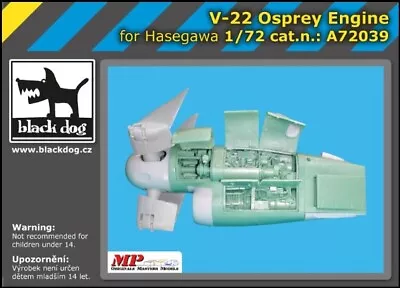 Black Dog 172 V-22 Osprey Engine Resin Upgrade For Hasegawa A72039 • $24.50