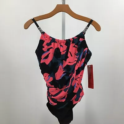 Magicsuit Womens One Piece Flower Bomb Lisa Swimsuit Black Floral 8 NWT AB6-2 • $72.02