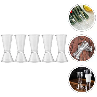  6 Pcs Plastic Double-ended Measuring Cup Cocktail Ounce Jigger Bartender Milk • £10.35