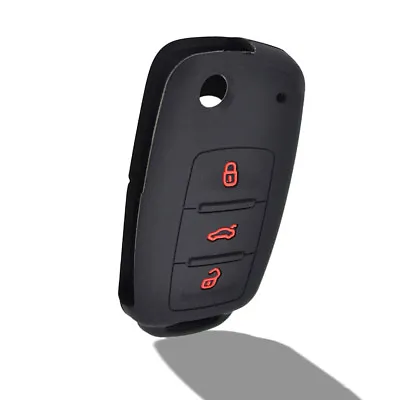 $4.69 • Buy Key Case Cover Silicone For VW Golf Polo Passat Tiguan Jetta Bora Remote Fob