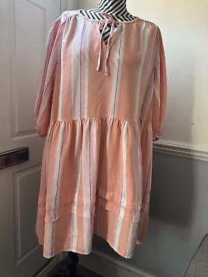 Marks & Spencer Ladies Peach Summer Dress Size 22 • £7.99