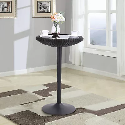 Adjustable Counter Height Bar Table Swivel Bistro Pub Drinks Snacks Round Table • $139.99