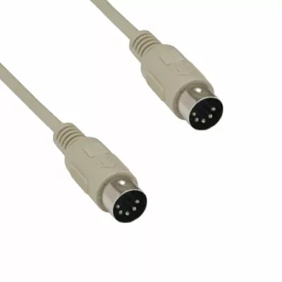 6ft DIN5 Male To DIN5 Male Cable 28 AWG 5 Pin AT Style Keyboard To PC Computer • $7.19