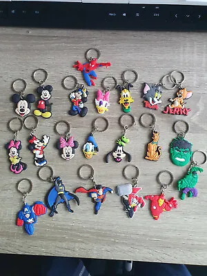 Marvel / Disney Mickey Minnie Mouse PVC Keyring Key Chain Kids Birthday Gift • £3.14