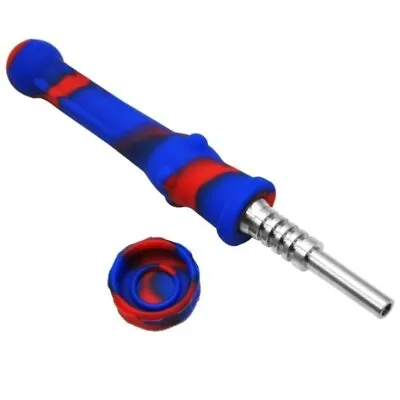 5  Silicone Collector Straw Toy  Titanium With Dish In Cap  RANDOM COLORS • $10.99