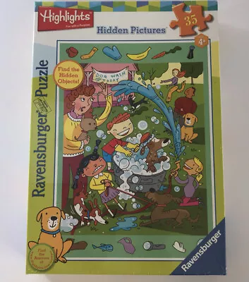 Ravensburger Highlights Hidden Pictures DOG WASH Puzzle 35 Pieces 8x12 🧩NEW • $11.75