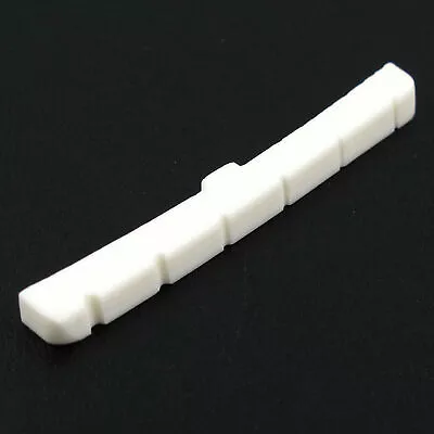 $7.90 • Buy 43mm  Bone Guitar Nut Shaped Slotted Flat Bottom  1-11/16  For Fender Strat Tele