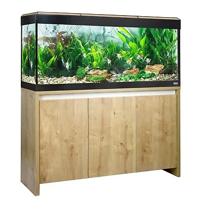 Fluval Roma 240 Aquarium & Cabinet Complete Kit Tropical Fish Tank Oak Walnut • £739.99