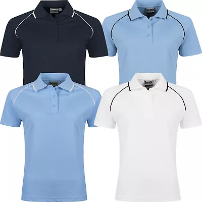 £4.99 • Buy New Womens Polo Shirts Ladies Breathable Short Sleeve Casual Pique T Shirt Top
