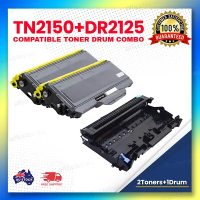 Non-OEM 2x TN2150 + 1x DR2125 Toner+Drum For Brother HL-2170W MFC-7340 MFC7440 • $41.50