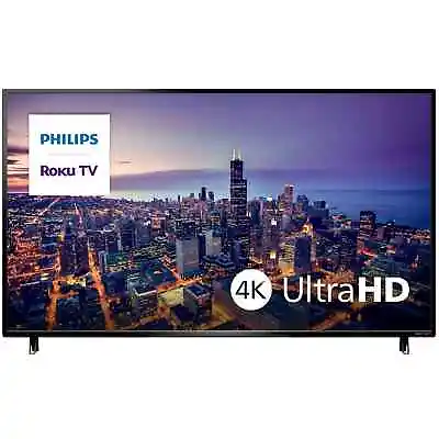 Philips 65  Inch 4K Roku Smart TV LED HDR Ultra HD (2 Day Ship) • $449.99