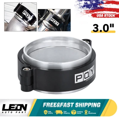 $14.88 • Buy 3'' Aluminum HD Clamp Intake V-band Flange For Turbo / Intercooler Pipe Black