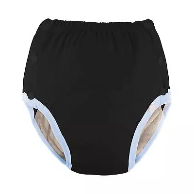 Adult Cloth Diaper Washable Nappy Cover Incontinence Pants Waist Black • £15.66