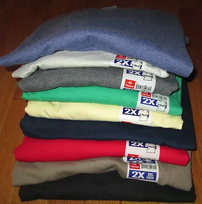 $405 • Buy Men T-Shirt V Neck Hanes 100 Pc 100 % Cotton 50/50 M L XL 2X 3XL Yellow Green
