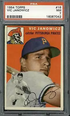 1954 Topps #16 Vic Janowicz PSA 7 • $82.50