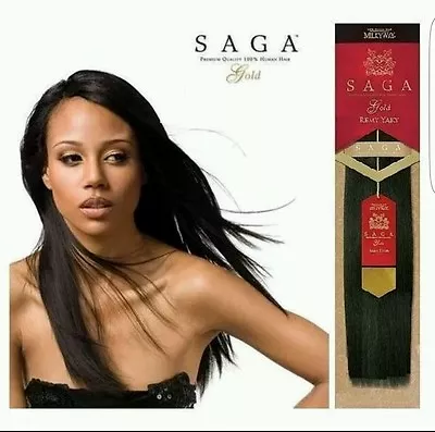 Milky Way Saga Gold Remy Human Hair Yaky Weave Extension 10  12  14  18  • $29.99