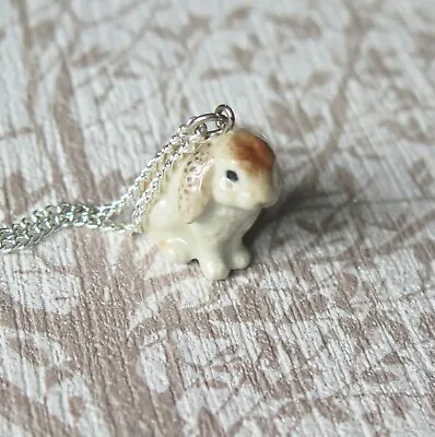 £19.99 • Buy Cute Bunny Rabbit Porcelain Pendant Necklace Jewellery Lucky Spiritual Animal
