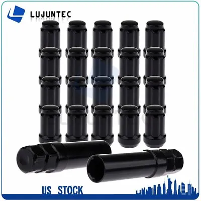 20 Pc Set 6 Spline Lug Nuts Black 1/2 X20  For 08-09 Ford Ranger XL Crew +2 Keys • $19.75