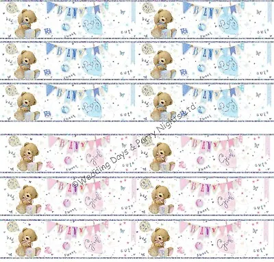 9ft Sparkly Foil New Baby / Shower / Gender Reveal Banner Party Decor Boy Girl • £1.98