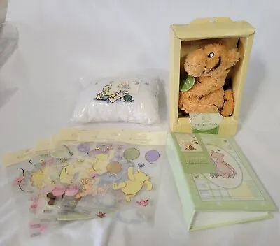 Classic Pooh Lot Tigger Rattle Embroidered Music Pillow Photo Book & 7 Stickers  • $19.99