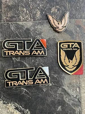 NOS Black 91-92 Firebird Trans Am GTA Emblem Incomplete Set Genuine GM RARE • $548.43