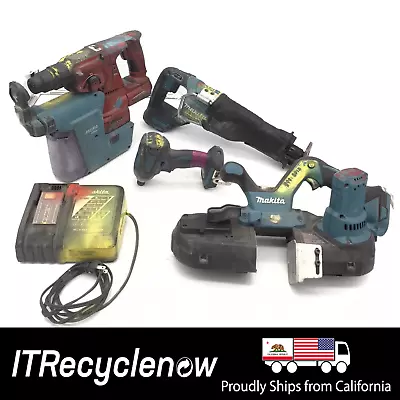 Set Of 6 Makita Power Tool Dust Extractor Saw Hammer Drivers & 18V Charger • $296.65