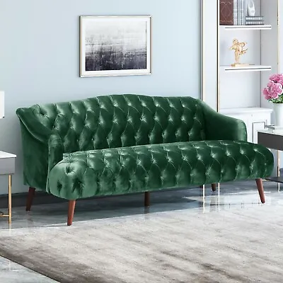 Kayleigh Modern Glam Tufted Velvet 3 Seater Sofa • $500.42