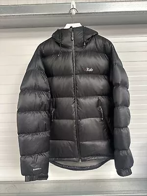 RAB Men's  NEUTRINO ENDURANCE Pertex Down Fill Jacket Hooded Medium Black LC104 • £100