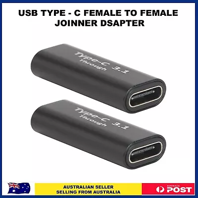$3.75 • Buy USB-C Type C Female To Female Extension Joiner Adapter Converter Cable Coupler