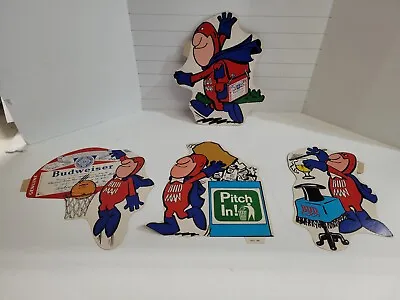 Vintage 70s BUD MAN Budweiser Beer Stickers Decals Lot Of 4 • $8.99