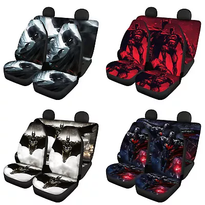 Batman Car Seat Cover Set Front Rear 5 Seats Universal Car Truck Seat Protector • $63.64