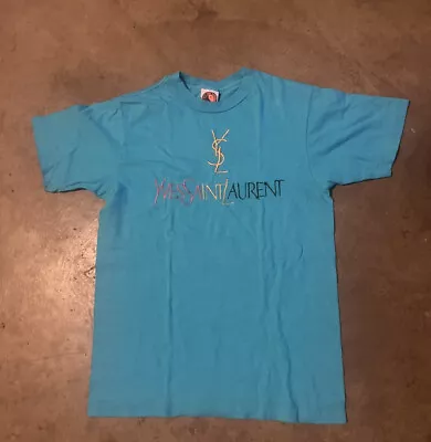 Vintage Ysl Logo Single Stitch Made In Usa Size Large • $120