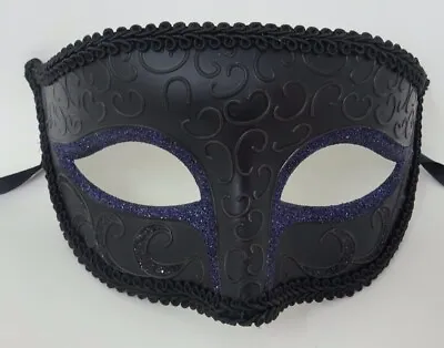 Black & Blue Quality Mens Or Ladies Venetian Masquerade Party Ball Eye Mask  • £11.99