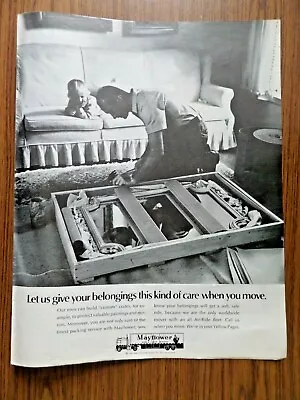 1970 Mayflower Moving Transit Company Ad Give Your Belongings This Kind Of Care • $3